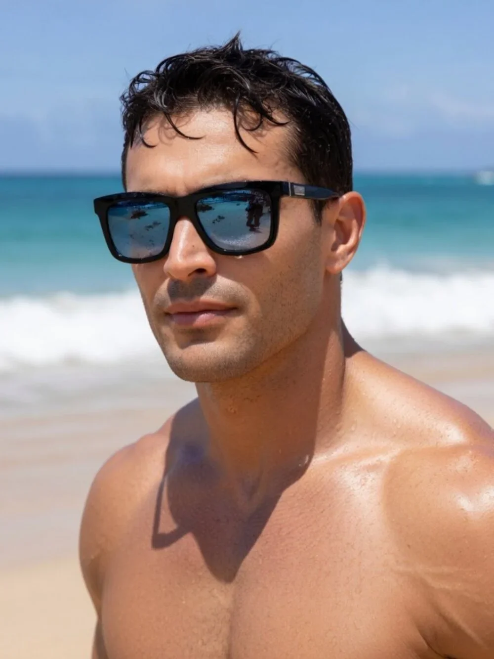Giorgio Armani AR8024 5147 Sunglasses Navy Blue